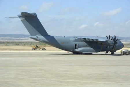 El A400M del Ala 31 ya ha participado en diversas misiones operativas de transporte.