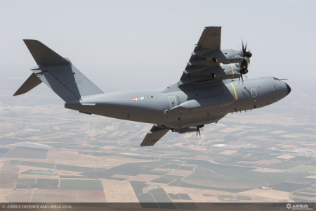 El 17 de noviembre de 2016 Airbus DS entregó el primer A400M al Ejército del Aire español.