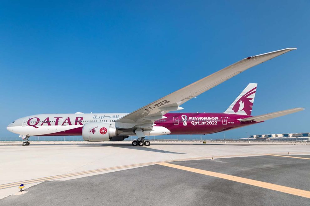 Qatar Airways tiene una larga tradición de decorar especialmente sus aviones con temas relacionados con el deporte.