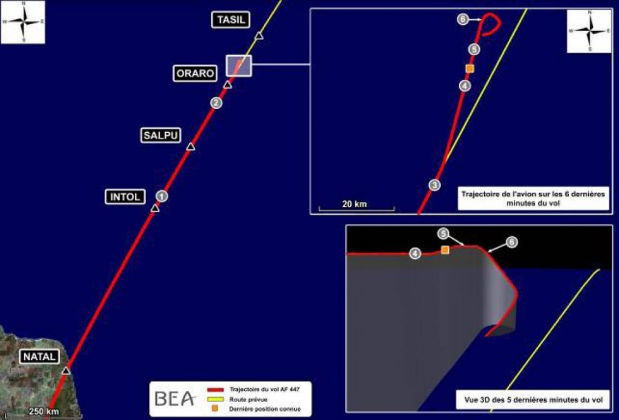 France 447. Air France 447. Air France 447 Map.