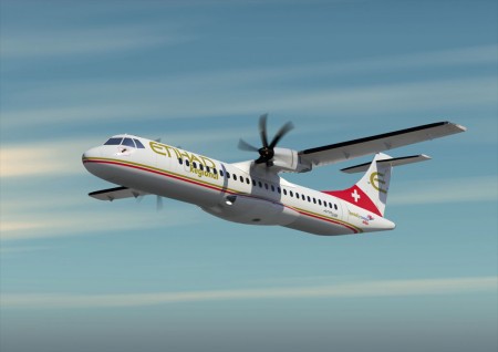 ATR con colores de Etihad y Darwin Airline