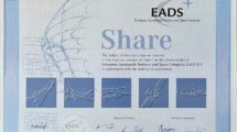Certificado de acción por valor de 1 euro en la fundacion de EADS.