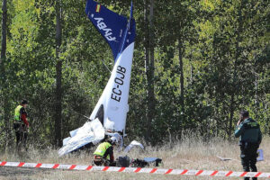 Investigación de un accidente aéreo por parte de la Guardia Civil en paralelo a la de la AITAT.