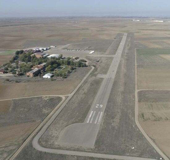 Vista aérea del aeródromo de Ocaña.