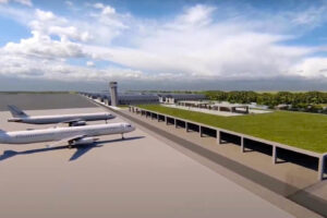 Aspecto que podrá presentar el futuro aeropuerto de Huelva.