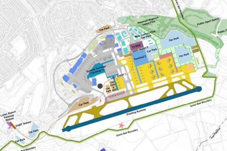 Propuesta para ampliar el aeropuerto de Luton hasta 33 millones de viajeros año.