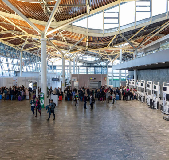 Terminal de pasajeros del aeropuerto de Zaragoza.