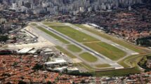 Vista aérea del aeropuerto de Sao Paulo Congonhas.