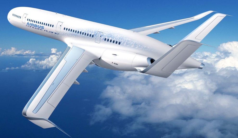 Airbus lleva varias décadas trabajando en aviones ultraeficientes. El Concept Plane fue uno de los primeros diseños mostrados.