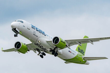 Airbus A220 de Air Baltic.