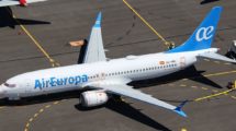 Boeing 737 MAX de Air Europa almacenado a la espera de su entrega,