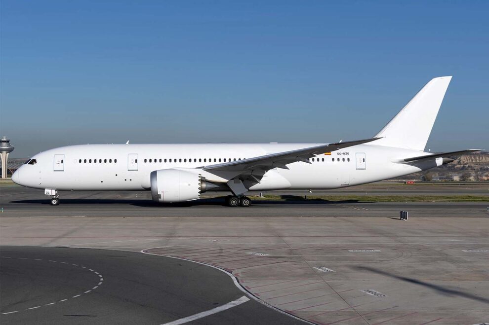 El nuevo Boeing 787 de Air Europa rodando para despegar en Barajas (foto: D. Ruiz de Vargas)