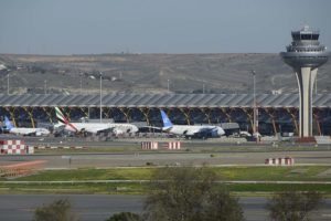 Acviones de Air Europa en el satélite de la T4 del aeropuerto Madrid Barajas.