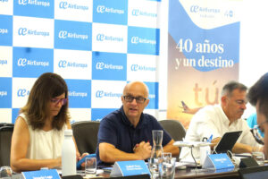 Richard Clark, consejero delegado de Air Europa durante la presentación de los resultados de 2025.