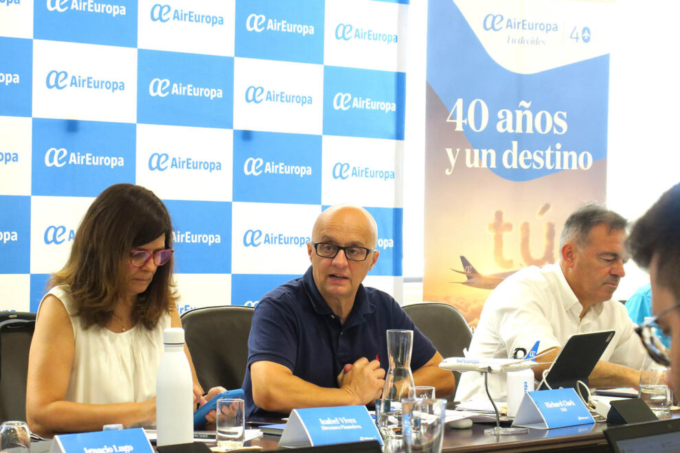 Richard Clark, consejero delegado de Air Europa durante la presentación de los resultados de 2025.