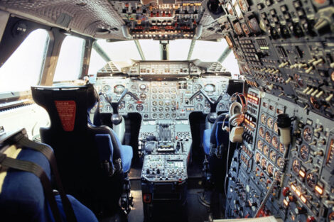 Cockpit del Concorde.