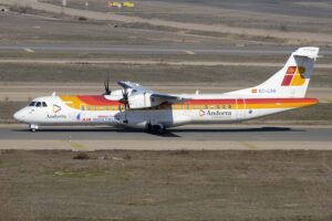 Tras ganar el concurso para los vuelos a Seo de urgell, Air Nostrum decoró uno de sus ATR para promocionar Andorra.