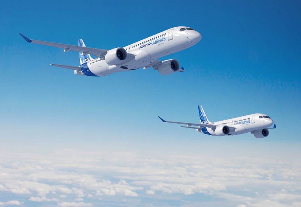 Airbus está haciendo uso de la estructura reforzada diseñada por Bombardier para hacer crecer casi sin cote al A220.