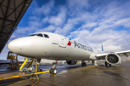 El primer Airbus A321neo de American Airlines ya en Phoenix para su preparación para entrar en servicio.