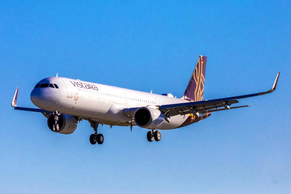 Entre las entregas de Airbus en julio de 2020 estuvo el primer A321neo para Vistara de India.