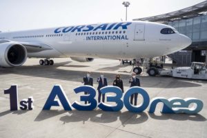 Entre las entregas de Airbus en el mes de marzo estuvo el primer A330-900 para la francesa Corsair.