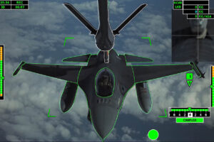 presentación en la consola del operador de la pértiga de repostaje durante un completamente automático.