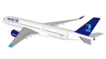 El grupo Iberostar ha elegido una decoración minimalista para su nueva aerolínea World2fly y sus Airbus A350.