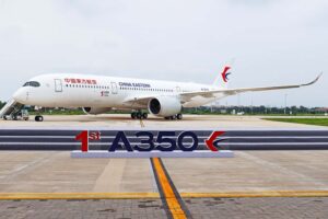 Primer A350 entregado en el Centro de Finalización y Entrega en Tianjin.