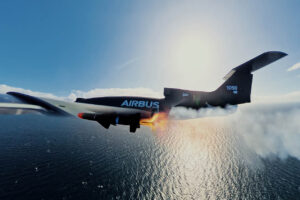 Lanzamiento del misil desde el Airbus Bird of Prey.