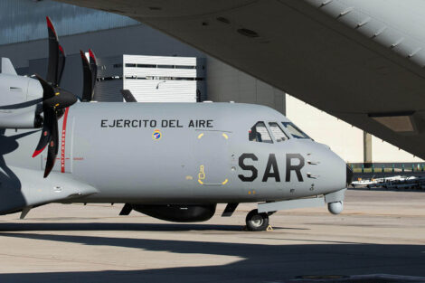 Airbus C295 MSA con el emblema del Ala 46 en su fuselaje.