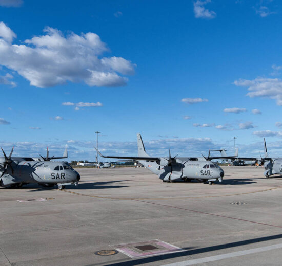 Los tres primeros C295MSA del Ejéricto del Aire y del Espacio listos en Sevilla.