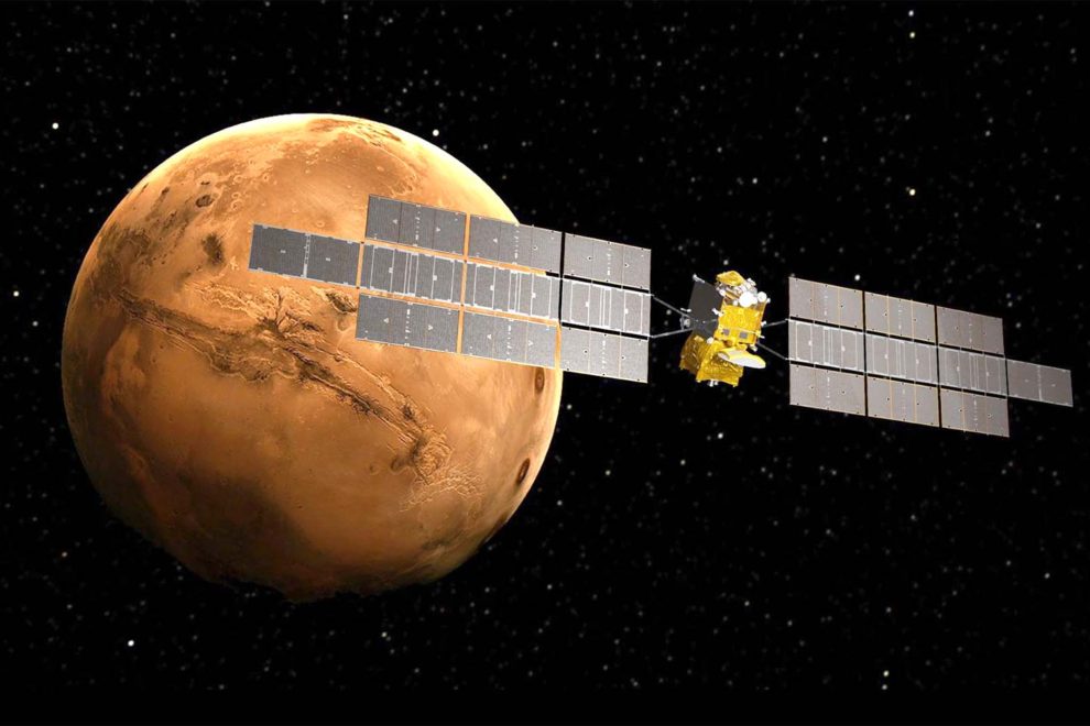 Representación de la misión ERO en órbita marciana.