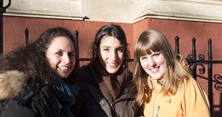 Las integrantes del equipo Boleeboos: Isabella Fumarola, Judit Busquets y Evelin van Bokhorst.