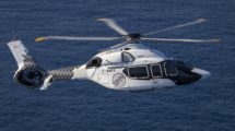Airbus Helicopters ha decorado especialmente el tercer H160 por la certificación.