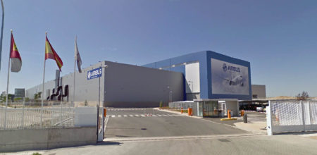 Exterior de la factoría de Airbus en llescas (Toledo.