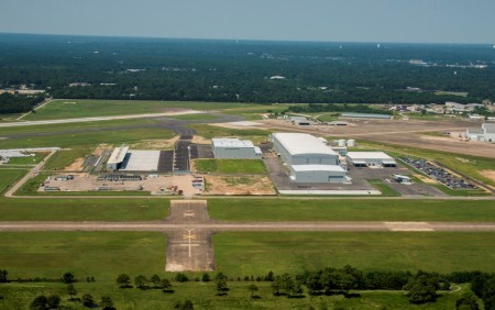 Vista aérea de la factoría de Airbus en Mobile.