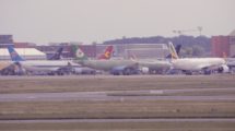 Aviones de Airbus siendo preparados para su entrega en Toulouse.