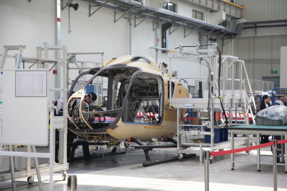 Cadena de montaje del Airbus Helicopters H135.