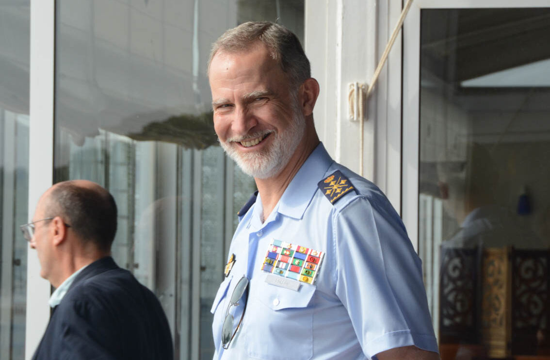 Felipe VI presencio gran parte de la exhibición.