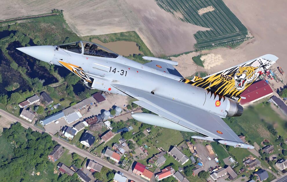 Eurofighter del Ala 14 decorado en 2018 para el Tiger Meet.