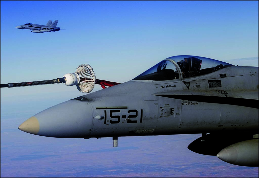 Por primera vez los F/A-18 españoles realizarán las misiones de patrulla aérea en el Báltico.