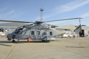 Airbus Helicopters desplazó desde Albacete su NH90 de desarrollo que en estos momentos se está usando para la certificación de los equipos para la versión del Ejército del Aire como la grúa externa de rescate o la torreta electroóptica.