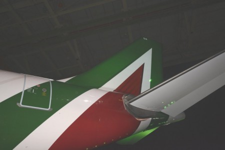 Detalle de la nueva cola de Alitalia.