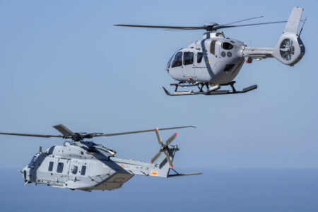 la Armada esta trabajando actualmente en lograr las calificaciones operativas iniciales de los NH90 y H135.