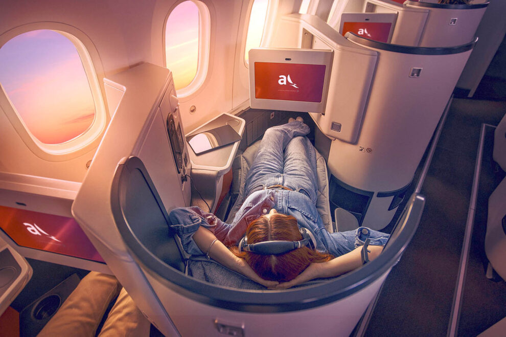Asiento de clase business en los Boeing 787 de Avianca.