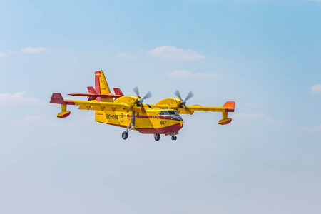 CL-215T de Bridger, uno de los comprados por obsoletos al Ejército del Aire español.