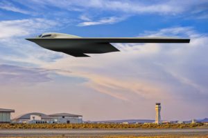 La nueva imagen del B-21 publicada por la USAF lo muestra despegando de la base aérea de Edwards, donde estarán basados los primeros.