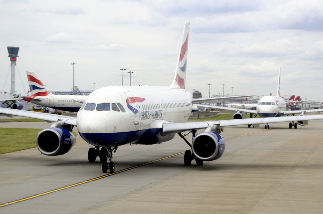 Aviones de British en Heathrow