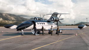 Aspecto que ofrecerá el BYA-1. Los bultos laterales son los depósitos de hidrógeno.