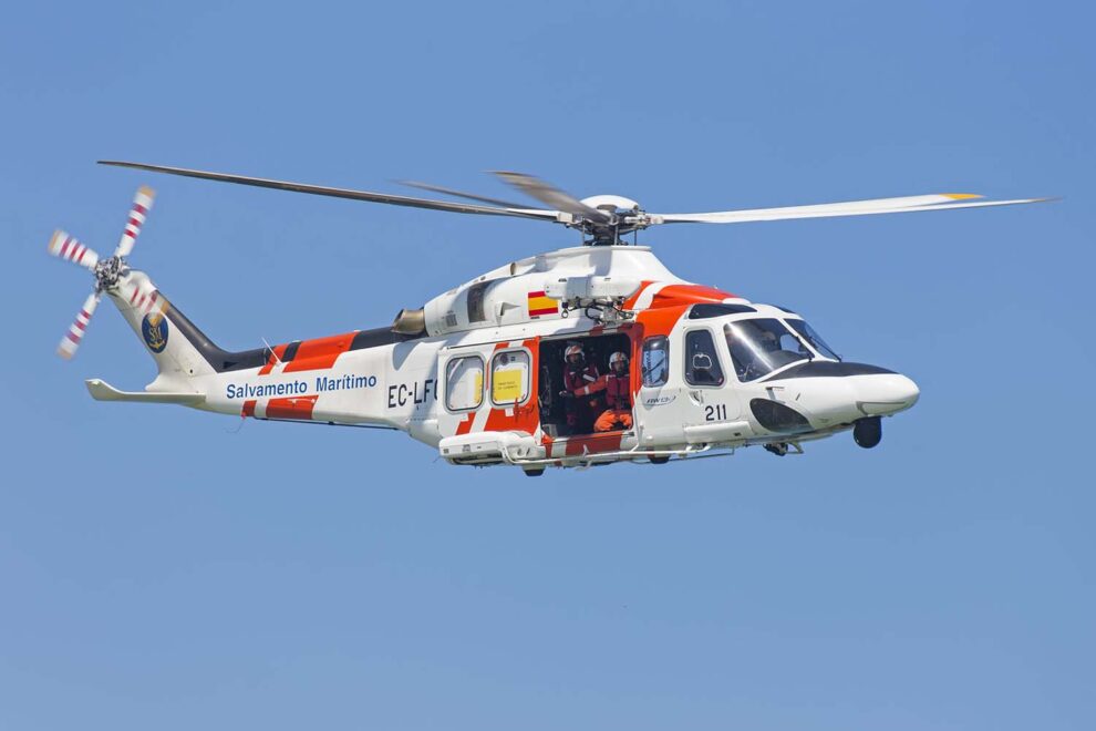Helicóptero de Salvamento Marítimo operado por Babcok en España.